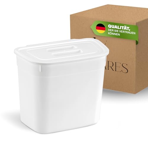 Viwares Mülleimer 7 L mit Deckel – hängend für Küchenschrank & Schublade – geruchsdichter Abfalleimer für Biomüll & Küchenabfälle – platzsparender Abfallbehälter für Küche, Bad & Camping von Viwares