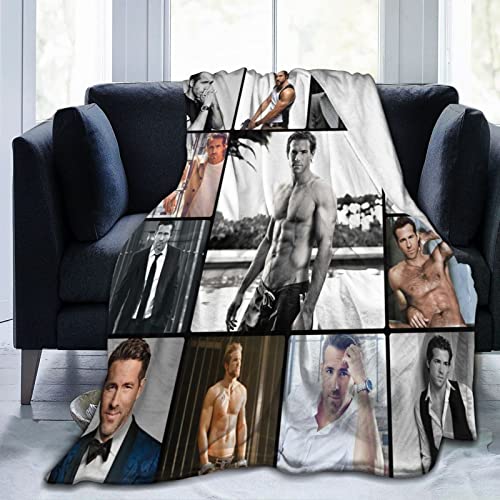 Vixenique Ryan Reynolds Decke, weich und bequem, warm, Fleece-Überwurf, Decken, Geschenk für Sofa, Schlafzimmer, Auto, Dekoration, Büro, Kniepolster, Bett, Camping, Strand, alle Jahreszeiten von Vixenique