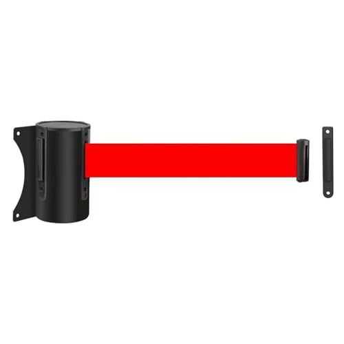 Vixzoid Absperrband Wandhalterung 5M inkl Absperrband Ausziehbar Absperrung Schwarz/Rot von Vixzoid