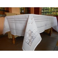 Handgemachte Weiße Tischdecke & Servietten Openwork Hardanger von VizerunokUA
