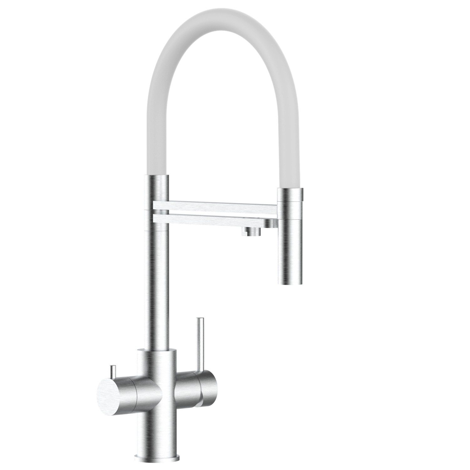 VIZIO 5 Wege Wasserhahn Küchenarmatur Edelstahl Massiv mit 360° Schwenkbarem Auslauf Abnehmbare 2 Strahl Handbrause Gebürstet Weiß VIZIO 5 Wege Wasserhahn Küchenarmatur Edelstahl Massiv mit 360° Schwenkbarem Auslauf Abnehmbare 2 Strahl Handbrause Gebürstet Weiß von Vizio