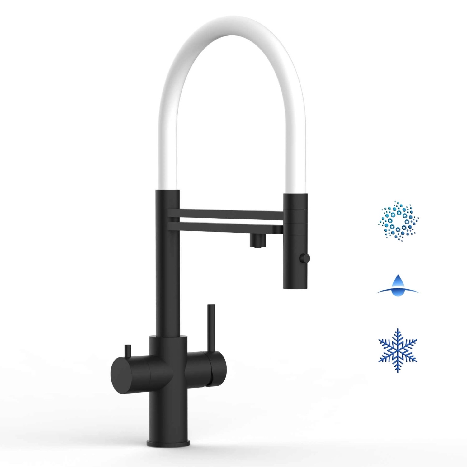 VIZIO 5 Wege Wasserhahn Küchenarmatur Edelstahl Massiv mit 360° Schwenkbarem Auslauf Abnehmbare 2 Strahl Handbrause PVD Schwarz Matt Weiß VIZIO 5 Wege Wasserhahn Küchenarmatur Edelstahl Massiv mit 360° Schwenkbarem Auslauf Abnehmbare 2 Strahl Handbrause PVD Schwarz Matt Weiß von Vizio