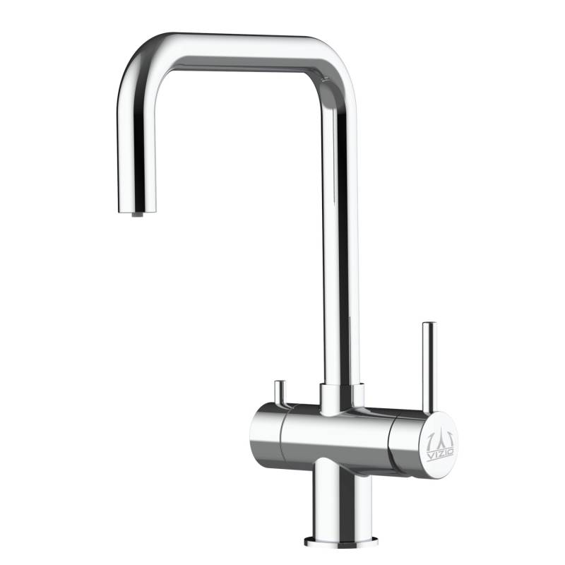 VIZIO NIEDERDRUCK 3 Wege Wasserhahn Küchenarmatur Edelstahl Massiv 360° Schwenkbarem N Auslauf Hochglanz Poliert von Vizio