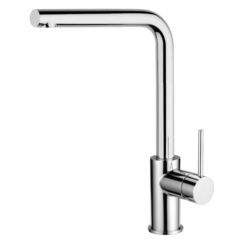 VIZIO Wasserhahn Küchenarmatur SAM mit 360° Schwenkbarem L Auslauf Verchromt von Vizio