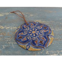 Blaues Boho Mandala Wandbehang von VizionsByVee