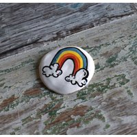 Keramik Regenbogen Magnet Handgemachte Geschenk Groovy Home Decor Illustration Art von VizionsByVee