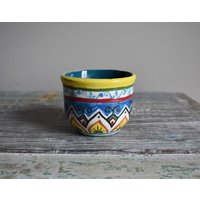 Keramik Spanisch Talavera Inspiriert Trinktasse Handgemachte Kaffee Tee Cocktail von VizionsByVee