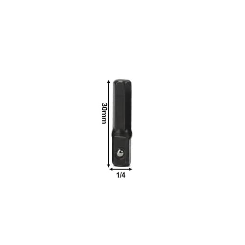 1/4pcs 1/4 Zoll Drill Socket Adapter Chrom Vanadium Stahlverlängerung Bithalter kompatibel mit Elektrowerkzeugen 25-65 mm Schraubendreherbitadapter(1pc 30 mm) von VjSLwPL