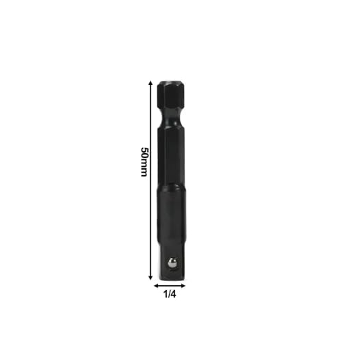 1/4pcs 1/4 Zoll Drill Socket Adapter Chrom Vanadium Stahlverlängerung Bithalter kompatibel mit Elektrowerkzeugen 25-65 mm Schraubendreherbitadapter(1pc 50 mm) von VjSLwPL