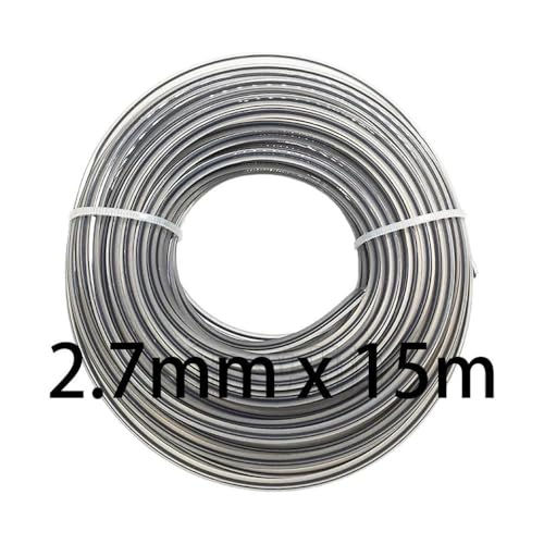 2. 7 mm 3mm Nylon Strimmer Line Square Seil kompatibel mit Rasenmäher und Austauschschneidendraht für(2.7mm x 15m-1pc) von VjSLwPL