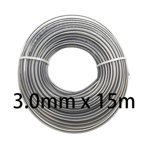2. 7 mm 3mm Nylon Strimmer Line Square Seil kompatibel mit Rasenmäher und Austauschschneidendraht für(3.0mm x 15m-1pc) von VjSLwPL