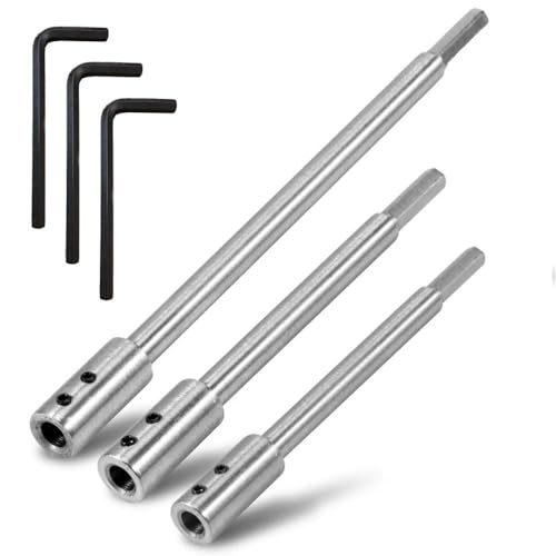 3pcs 1pcs Holzbearbeitung Router Bit -Extension -Halter mit Mahlschneider Chuck kompatibel mit den meisten Router -Bits Spoilboard -Oberflächen -Verlängerungsstange für Router -Werkzeuge(3pcs) von VjSLwPL