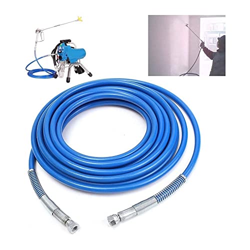 Vjsujehgy 1/4-Airless-Farbspritzschlauch Hochdruck-Universal-FarbspritzgeräT Flexibler Faserschlauch 3300 PSI (25FT, Blau) von Vjsujehgy