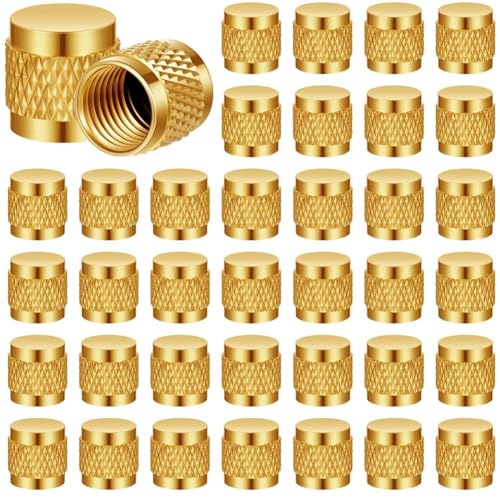 Vjsujehgy 1/4 Bördelkappe, Rund, Messing mit Neopren-O-Ring-Dichtung, HVAC-Ventilkappe, 25 Stück Vjsujehgy 1/4 Bördelkappe, Rund, Messing mit Neopren-O-Ring-Dichtung, HVAC-Ventilkappe, 25 Stück von Vjsujehgy