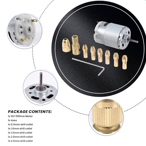 Vjsujehgy 1 Stück Dc 12 V 500Ma Mini Motor Mit 6 Stücke 0,5-3,2Mm Bohren Spannzangen Elektrische Pcb Werkzeug Set von Vjsujehgy