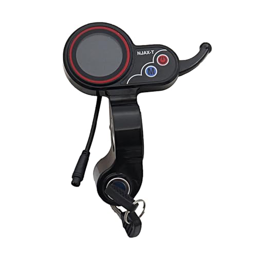 Vjsujehgy 1 Stück Drosselklappen-LCD-Anzeigemeter mit Schlüsselschalter, Geschwindigkeit Einstellbarer Beschleuniger, Kunststoff, 6-Poliges -Scooter-Cockpit für NJAX-T. von Vjsujehgy