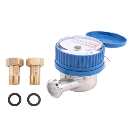 Vjsujehgy 1 Stück Messing-Wasserzähler für, Durchflusswasserzähler Aus Kunststoff von Vjsujehgy