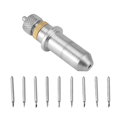 Vjsujehgy 1 Stück Wolfram Stahl Carving Schneide Plotter Klingen Halter mit 9 Stücke 30/45/60 Grad Vinyl Klingen 23X2 Mm von Vjsujehgy