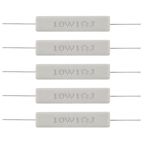 Vjsujehgy 1.0 Ohm 10W drahtgewickelt Keramik Zement-Widerstaende 5 Stueck von Vjsujehgy