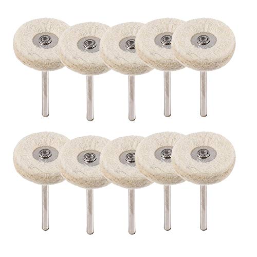 Vjsujehgy 10 Pieces 25Mm Felt Installation Polishing Pad Jewelry Polishing Tool Polishing Polishing Pad Set T-Shaped Rotary Drill Grinder Brush Rotating Handle von Vjsujehgy