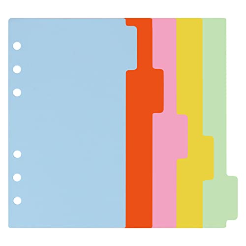 Vjsujehgy 10 SäTze A6 Themen Teiler Papier Blatt, Gelochte Kartei Karten Teiler, Register Teiler für Notizbuch Einsatz Planer von Vjsujehgy