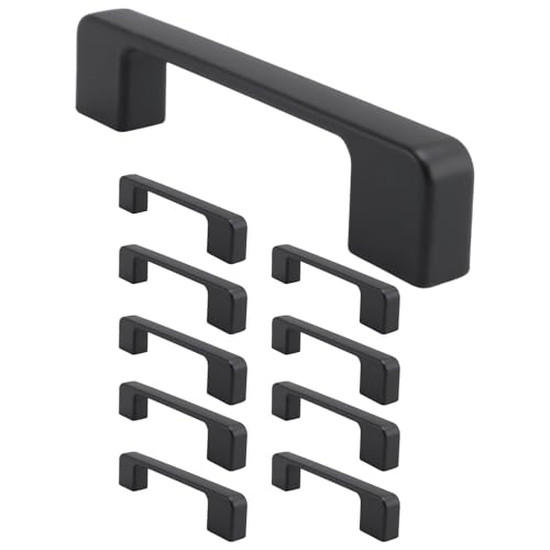 Vjsujehgy 10 Schwarze Griffe für MöBelknöPfe und Griffe, KüChengriffe, SchubladenknöPfe, Schrankgriffe, 96 Mm Vjsujehgy 10 Schwarze Griffe für MöBelknöPfe und Griffe, KüChengriffe, SchubladenknöPfe, Schrankgriffe, 96 Mm von Vjsujehgy