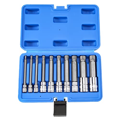 Vjsujehgy 10 StüCk 4 Spline Bit SteckschlüSsel Set M-Typ Universal HüLse - Dreifach Vierkant Spline Bit SteckschlüSsel Satz Vjsujehgy 10 StüCk 4 Spline Bit SteckschlüSsel Set M-Typ Universal HüLse - Dreifach Vierkant Spline Bit SteckschlüSsel Satz von Vjsujehgy