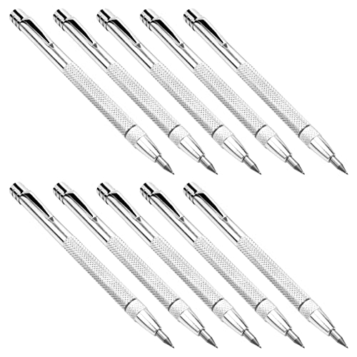 Vjsujehgy 10 StüCk Wolfram Hartmetall Ritzel mit Magnet Aluminium ÄTzen Gravieren Stift mit Clip für Keramik Glas Marmor von Vjsujehgy