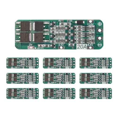 Vjsujehgy 10 StüCke 3S 20A 18650 Li-Ion Lithium Batterie Lademodul Schutzplatine PCB 11,1 V 12 V 12,6 V Vjsujehgy 10 StüCke 3S 20A 18650 Li-Ion Lithium Batterie Lademodul Schutzplatine PCB 11,1 V 12 V 12,6 V von Vjsujehgy
