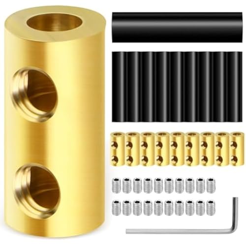 Vjsujehgy 10 Stück 8 AWG 60 A Schnellverdrahtungsanschlussklemme, Kabelverbinder mit Stellschrauben und Thermoplastischem Rohr Vjsujehgy 10 Stück 8 AWG 60 A Schnellverdrahtungsanschlussklemme, Kabelverbinder mit Stellschrauben und Thermoplastischem Rohr von Vjsujehgy