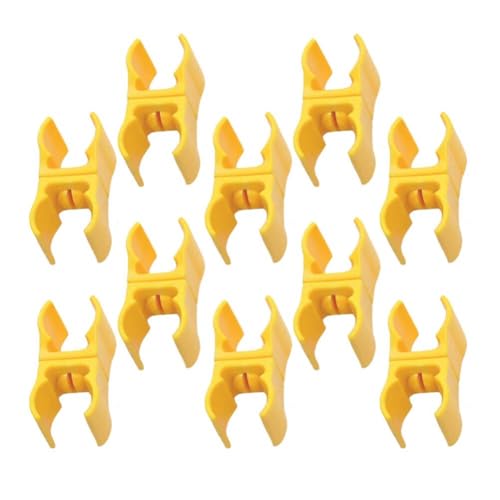 Vjsujehgy 10 Stück Outdoor-Agility-Feld-Warnstangen-Clip-Schnalle, Kunststoff-Eckfahnenmast-Anschluss für Sport, Training, Warnung, Langlebig, Einfach zu Installieren, Einfach zu Verwenden von Vjsujehgy