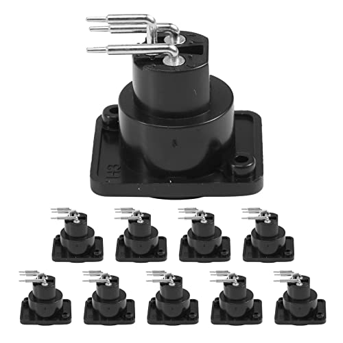Vjsujehgy 10 Stuecke Schwarz Xlr 3Pin Buchese Jack Platten Chassis Pcb Anschluss Buchse von Vjsujehgy