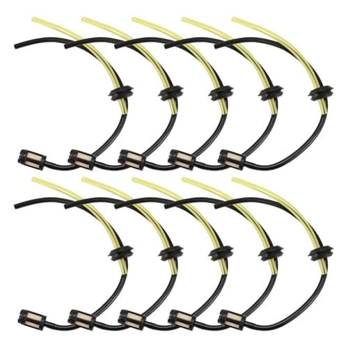 Vjsujehgy 10-Teiliges Kraftstoffschlauch-Set mit Kraftstofffilter-Set für 139/140/G35/144 Rasentrimmer-Mäher-Trimmer-Benzintankfilter von Vjsujehgy