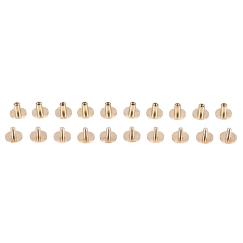 Vjsujehgy 10-fach Arc Massivmessingknopf Bolzen Schraubnagels Schraube Ruecken Leder Niet Gurt 6mm von Vjsujehgy