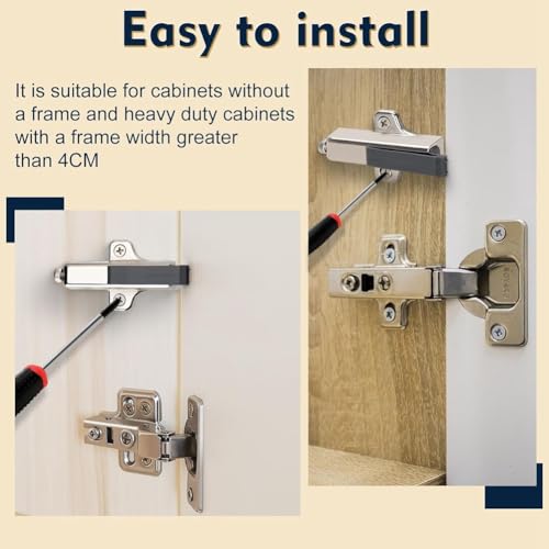 Vjsujehgy 10er-Pack Soft-Close-Schrankdämpfer für Schranktüren/Kleiderschranktüren, Metall-Soft-Close-Schranktürdämpfer mit Schrauben von Vjsujehgy