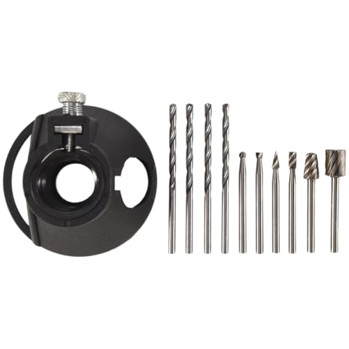 Vjsujehgy 11 Teiliges Mehrzweck Schneidführungs Kit Schaft Hss Fräser und 4 Teiliger Spiralbohrer für Rotierende Werkzeuge von Vjsujehgy