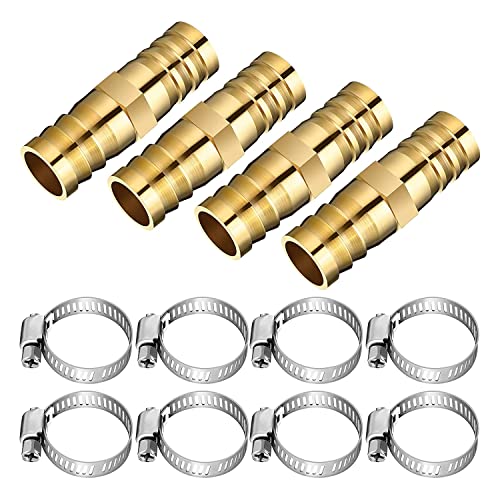 Vjsujehgy 12 StüCk Schlauchreparaturverbinder mit Klappen Messing Gartenschlauch Reparaturset Fitting Wasserschlauch Reparaturset Weiblicher von Vjsujehgy
