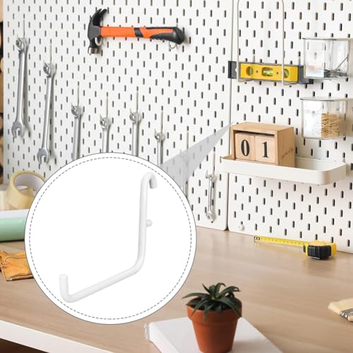 Vjsujehgy 12-Teiliges Peg-Board-Haken-Set, Peg-Board-Zubehör, Langes Peg-Board-Haken-Set, Metall-Aufbewahrungswerkzeug, Wasserdichtes Home-Office-Werkzeug von Vjsujehgy