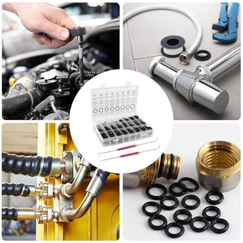Vjsujehgy 1200 STÜCKE Nitril Kautschuk O Ring Set mit Haken Werkzeugen, NBR Dichtung Ringen, Dichtung, öLbestäNdigem Dichtung O Ring Kit von Vjsujehgy