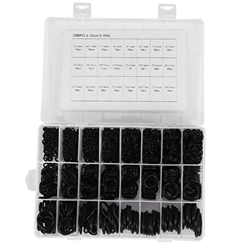 Vjsujehgy 1200 StüCk NBR Dichtring Kit Dicke 1,5 Mm 2,4 Mm 3,1 Mm Nitril NBR O-Ring Dichtungs Dichtring von Vjsujehgy