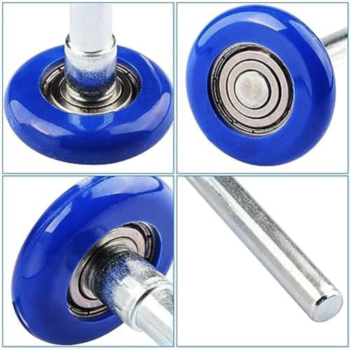 Vjsujehgy 12er Pack 1,8-Nylon-Garagentorrollen-Set, Leise, Haltbar und Belastbar, Hochleistungsfähiger Lagersatz, Blau von Vjsujehgy
