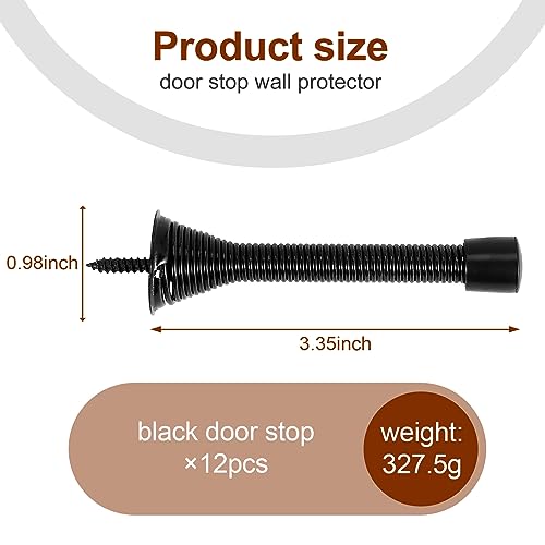 Vjsujehgy 12er-Pack Türstopper-Wandschutz mit Niedrig Montierten Schwarzen Gummipufferspitzen Vjsujehgy 12er-Pack Türstopper-Wandschutz mit Niedrig Montierten Schwarzen Gummipufferspitzen von Vjsujehgy