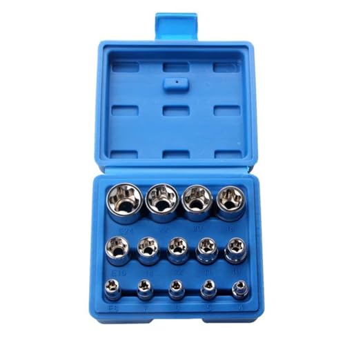 Vjsujehgy 14-Teiliger E-Stern-Torx-Steckschlüsselsatz, Innensechskant, E4-E24, E-Torx-Innensechskant-Einsatzmutter Vjsujehgy 14-Teiliger E-Stern-Torx-Steckschlüsselsatz, Innensechskant, E4-E24, E-Torx-Innensechskant-Einsatzmutter von Vjsujehgy