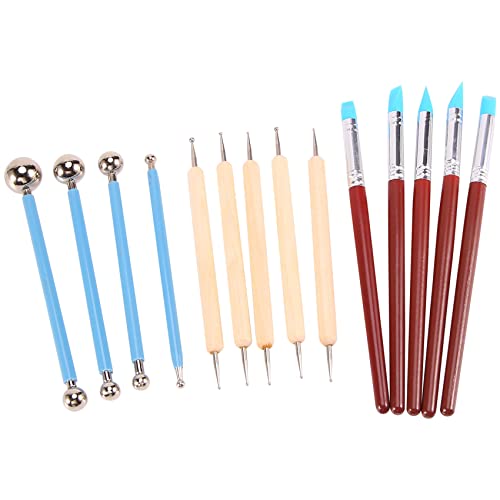 Vjsujehgy 14Pcs Polymer Keramik Ton Schnitzen Modellierung Stylus Nagel Kunst Verschönerung Werkzeug Gummi Flip Keramik Schnitzen Kit Diy Malerei Gestein Geprägt Skulptur Anfänger von Vjsujehgy