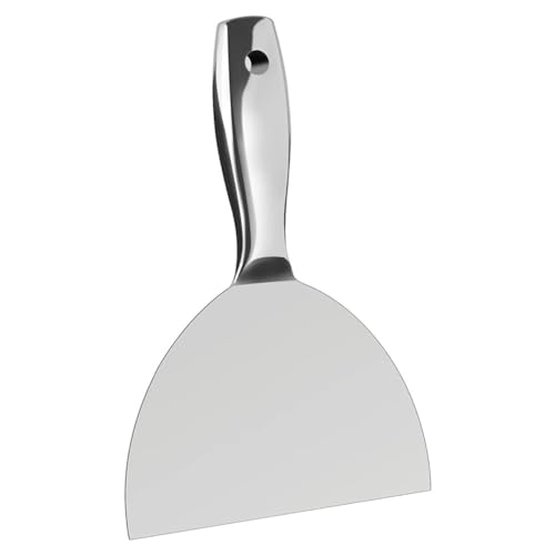 Vjsujehgy 15,2 cm Spachtel, Einteilig, Premium-Schaber Aus Poliertem Edelstahl für die Endbearbeitung Von Trockenbauwänden von Vjsujehgy