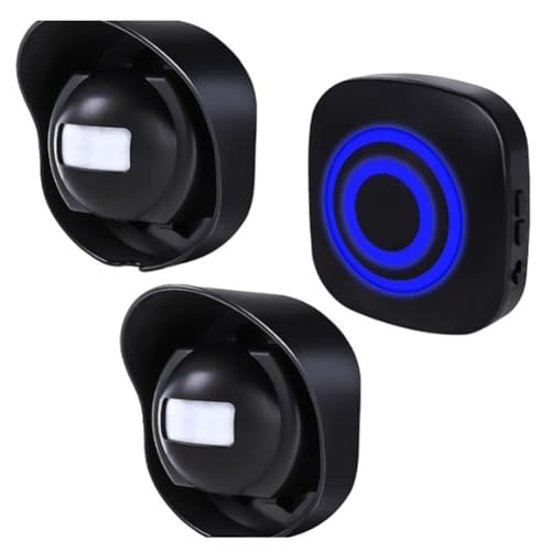 Vjsujehgy 1Set Toreingang Besuchertürklingel Glockenspiel Türklingel Schwarz (A) EU-Stecker von Vjsujehgy