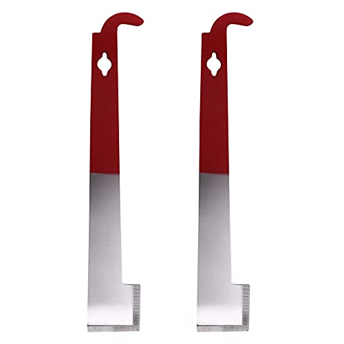 Vjsujehgy 2 Pack Edelstahl Bienenzucht Bienenstock Werkzeug J Haken Bienenrahmen Heber Und Schaber Ausruestung Fuer Imker von Vjsujehgy