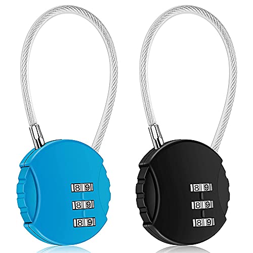 Vjsujehgy 2 Pack Zahlen Schloss 3 Stelliges Wasserdichtes Draussen VorhäNgeschloss für Schul Turnhalle SchließFach, Sport SchließFach, Zaun, Werkzeugkasten, von Vjsujehgy