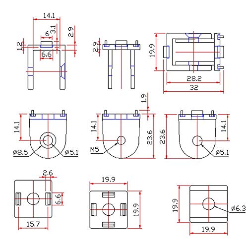 Vjsujehgy 2 StüCk Drehgelenk Aus Aluminium Legierung für Aluminium Extrusionsprofil 2020 Serie Flexibles Drehgelenk 2020 Aluminium Profil von Vjsujehgy