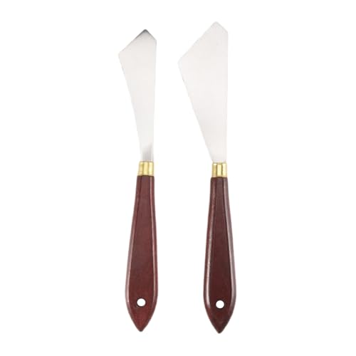 Vjsujehgy 2 StüCk Maler Schaber Messer Rostfreier Stahl Malerei Mischen Schaber Palette Maler Messer zum Malen Kunst Werkzeug von Vjsujehgy